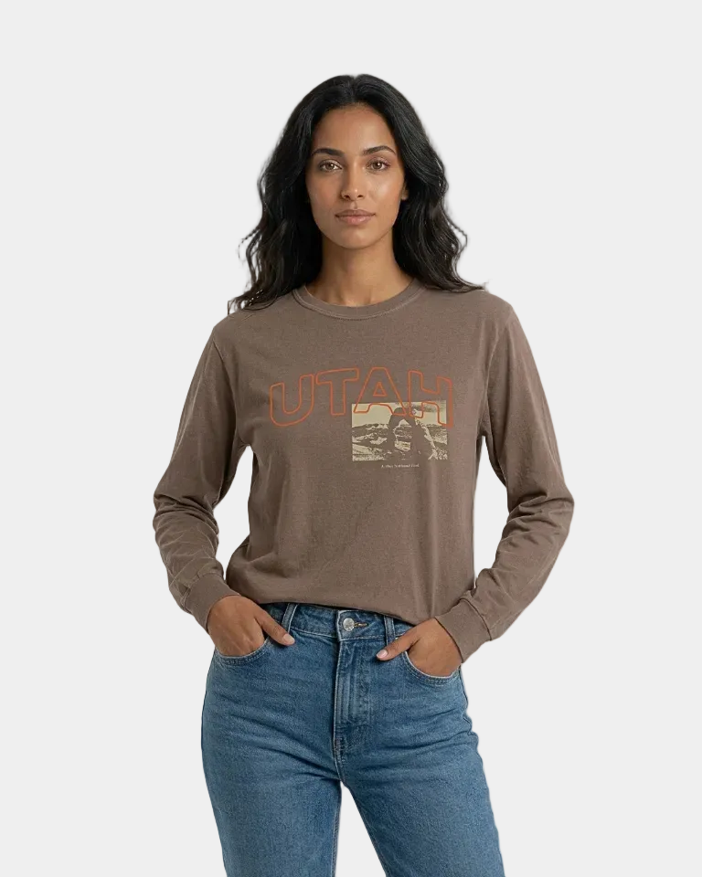Espresso Long Sleeve Utah Shirt-3