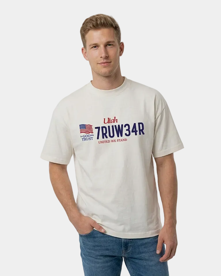 Truwear Faze Off White License Plate T-shirt-2