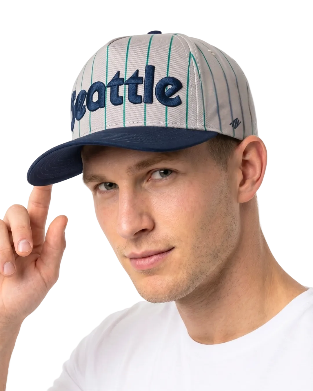 Seattle City Script Pinstripe Hat