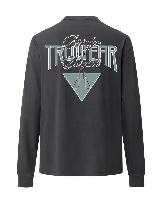 Bridge the Divide Heavyweight Long Sleeve Back Charcoal