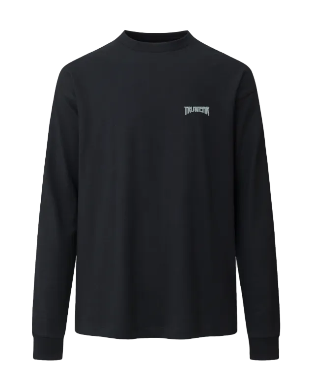 Bridge the Divide Heavyweight Long Sleeve Front Black