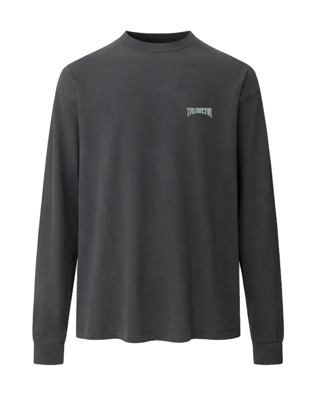 Bridge the Divide Heavyweight Long Sleeve Front Charcoal