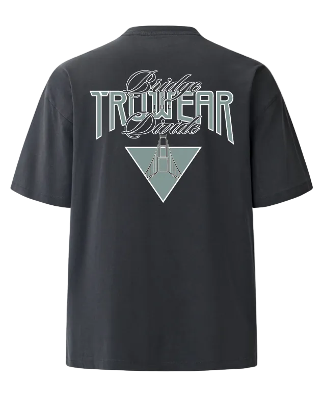 Bridge the Divide Heavyweight Tee Back Charcoal