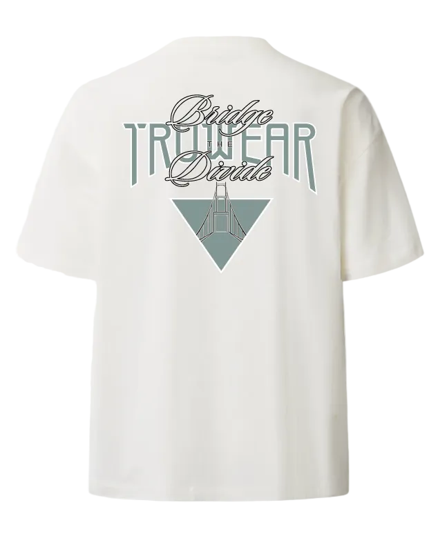 Bridge the Divide Heavyweight Tee Back White