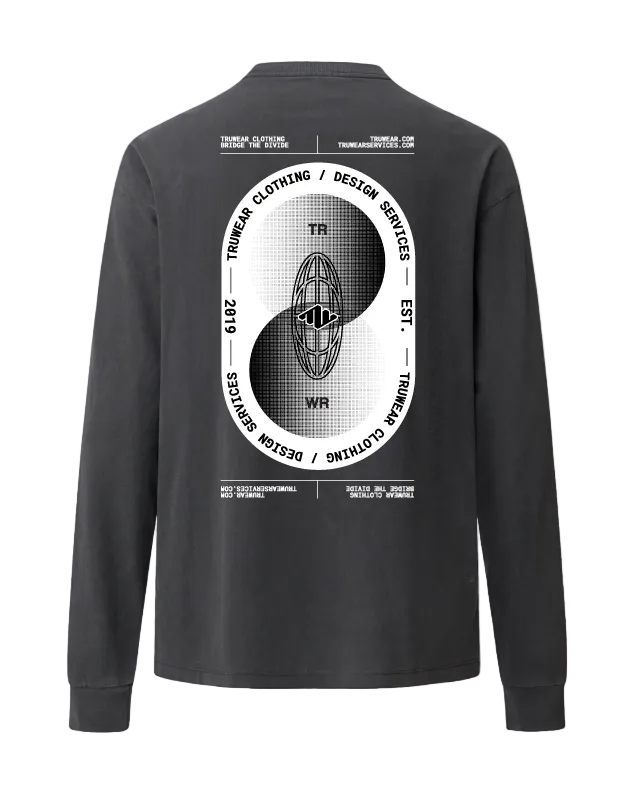 Design Services Heavyweight Long Sleeve Back Charcoal