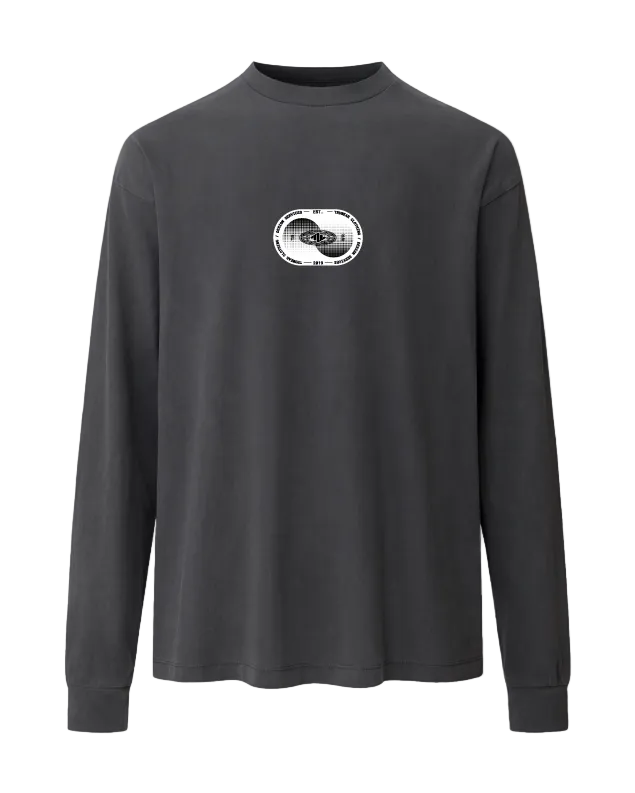 Design Services Heavyweight Long Sleeve Front Charcoal