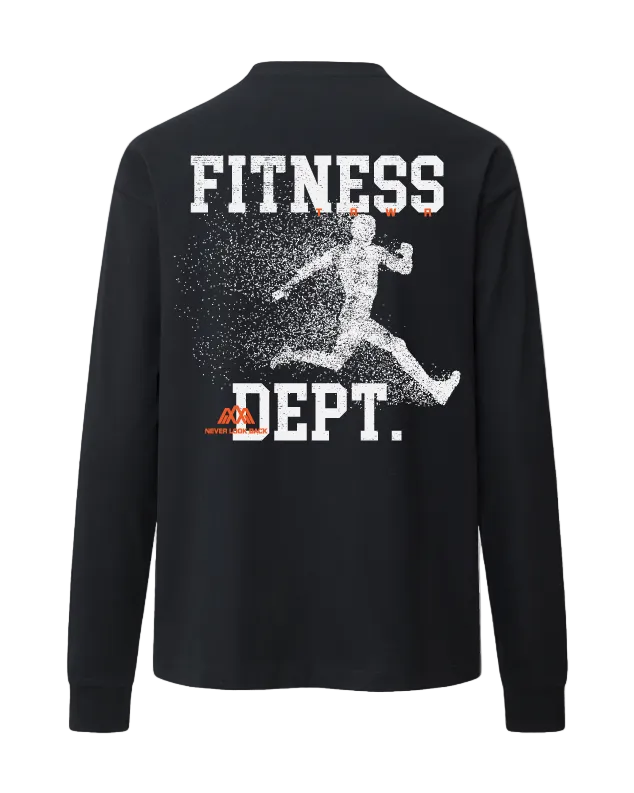 Fitness Dept. Heavyweight Long Sleeve Back Black