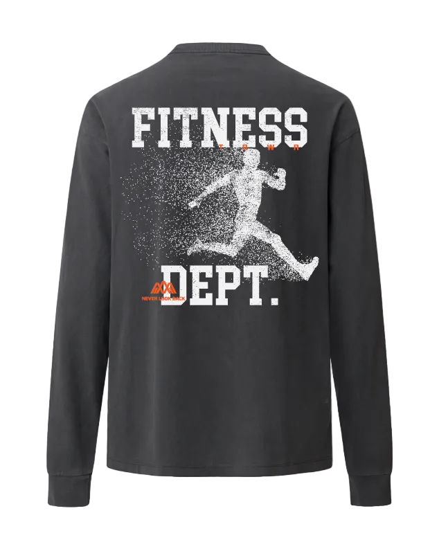 Fitness Dept. Heavyweight Long Sleeve Back Charcoal
