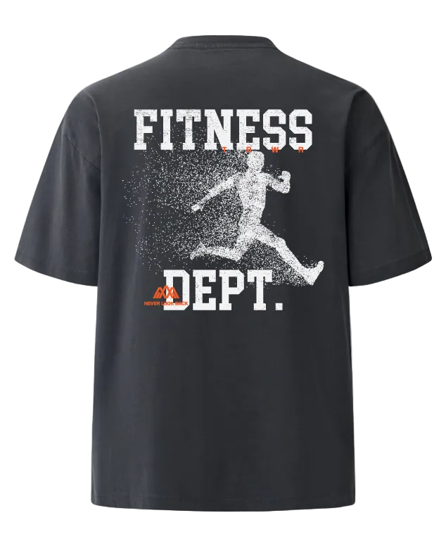 Fitness Dept. Heavyweight Tee Back Charcoal