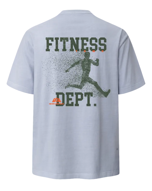 Fitness Dept. Heavyweight Tee Front Blue