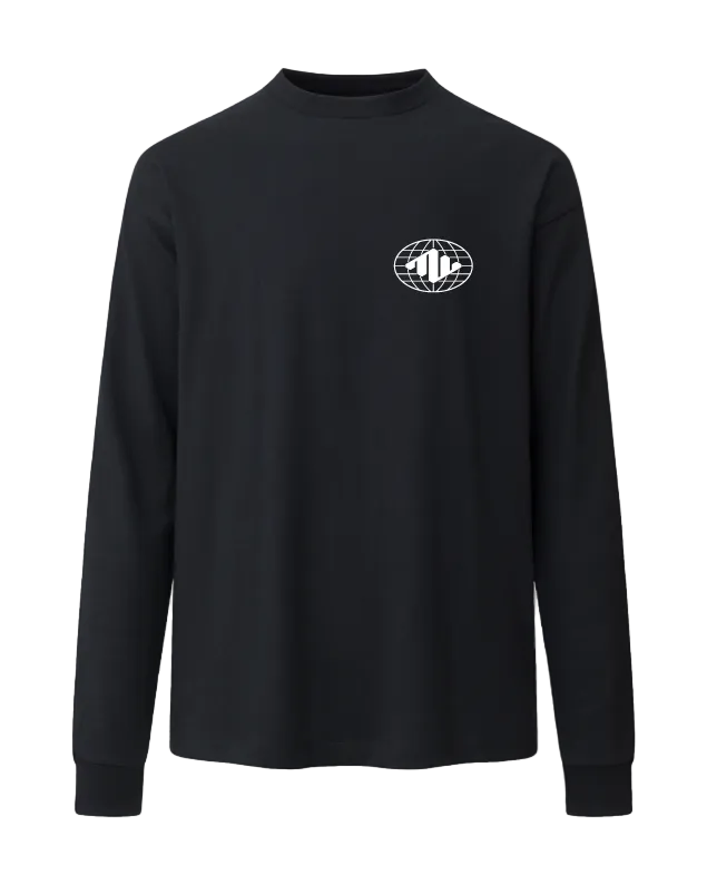 Globe Heavyweight Long Sleeve Front Black
