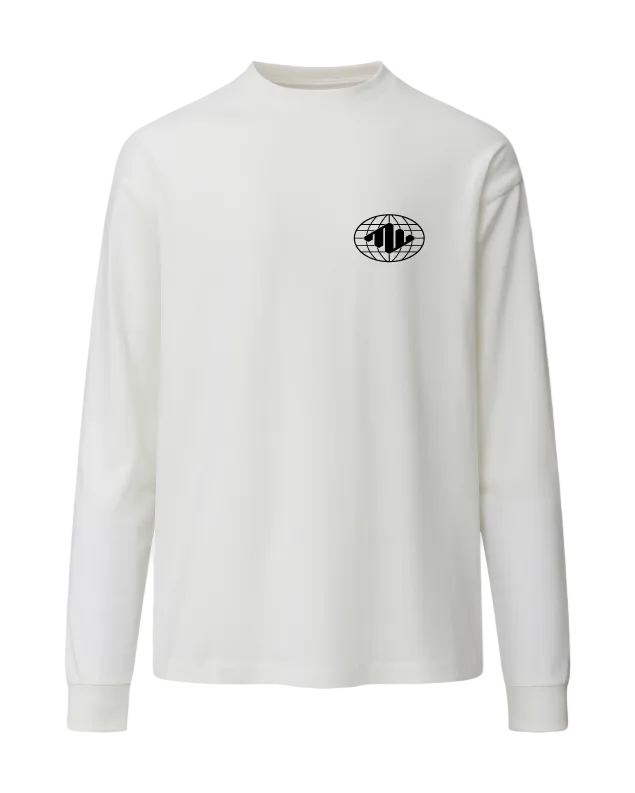 Globe Heavyweight Long Sleeve Front White