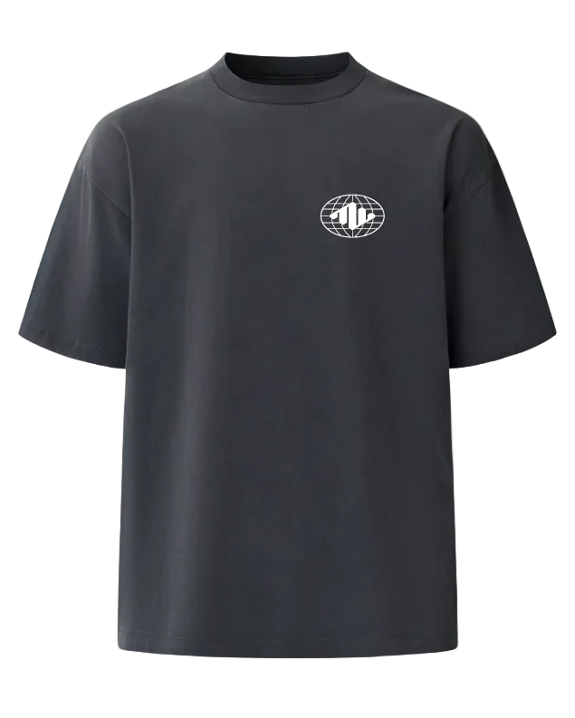 Globe Heavyweight Tee Front Charcoal