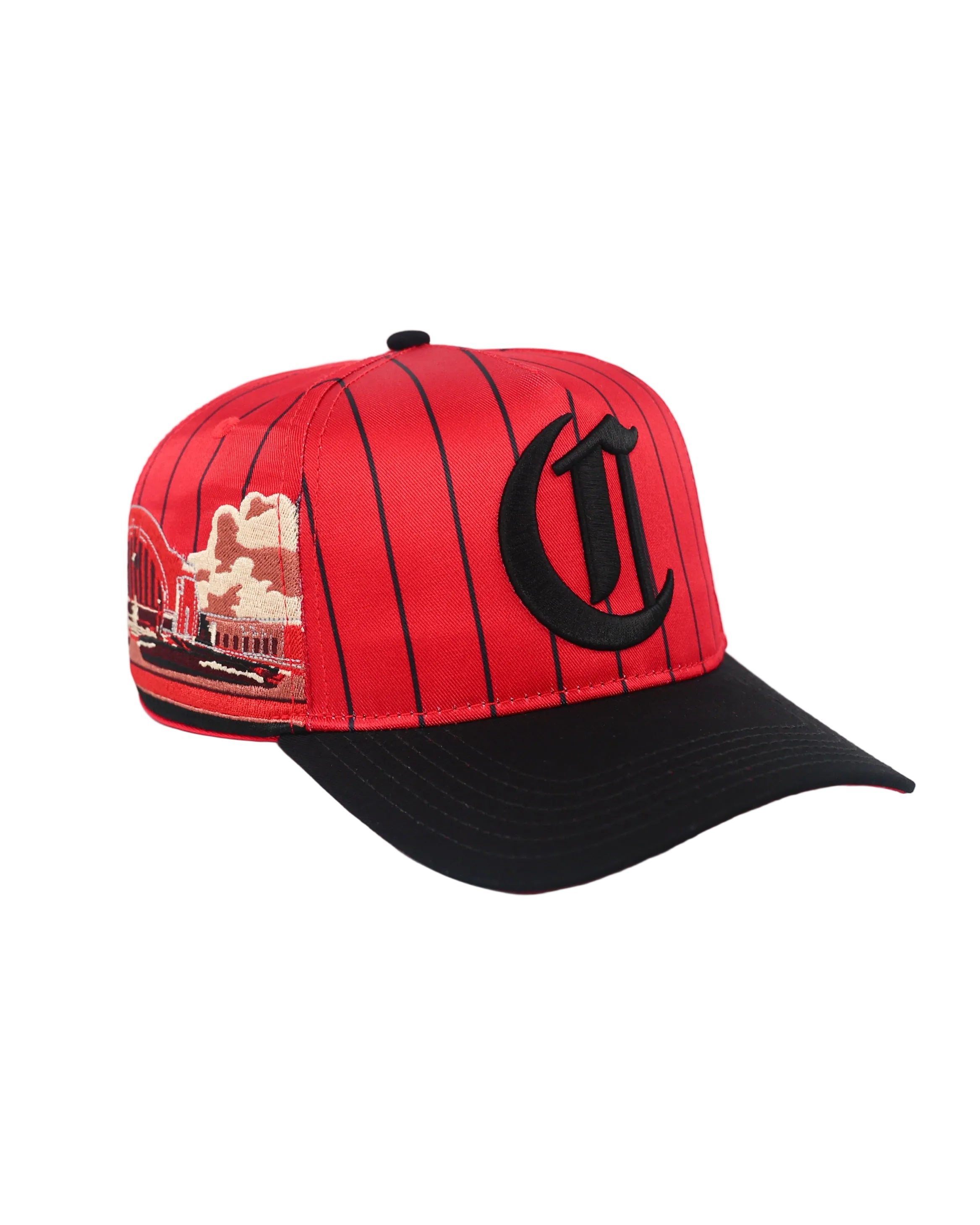 Cincinnati City Pinstripe Monogram Hat