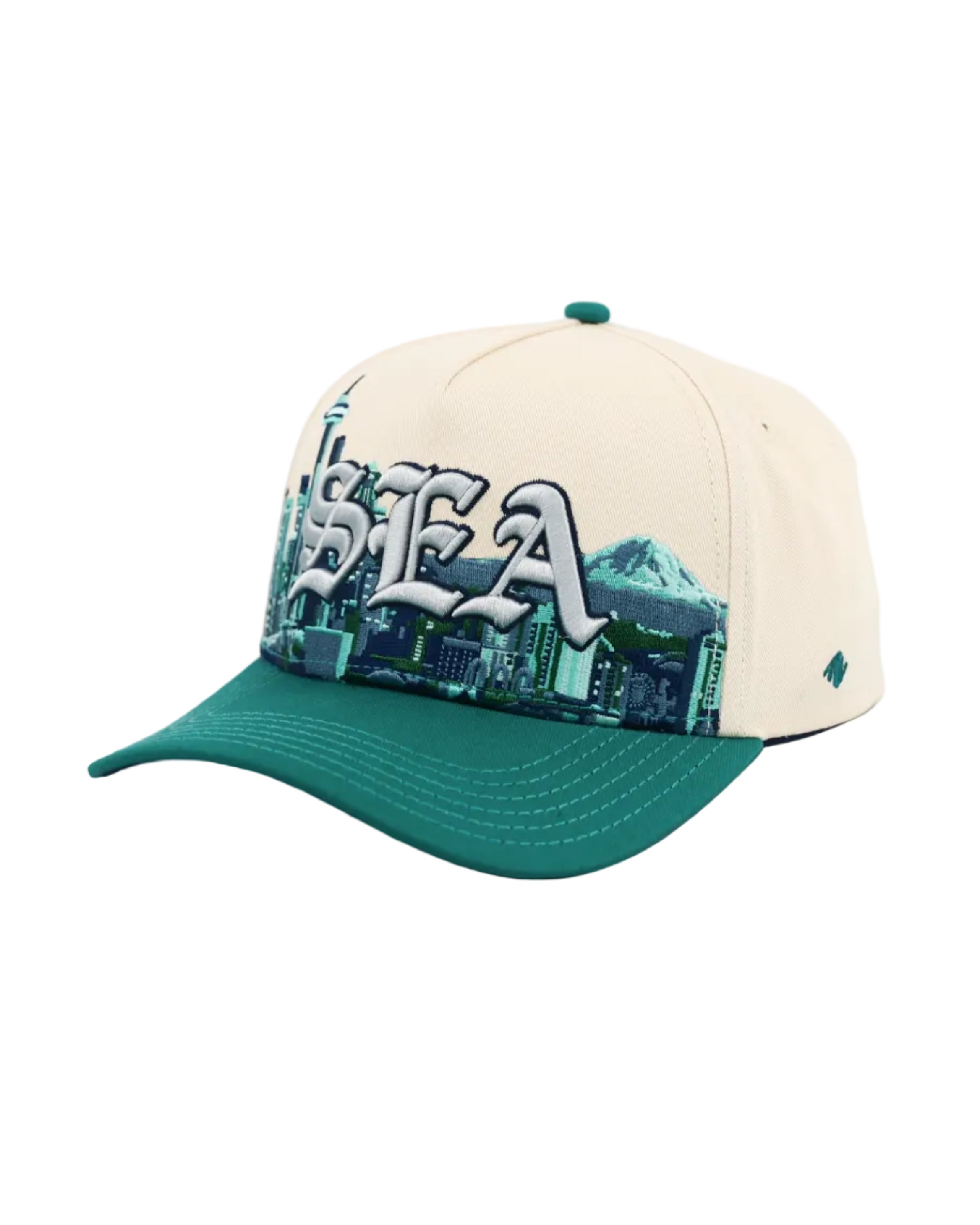 Seattle "SEA" Emerald City Skyline Hat-5