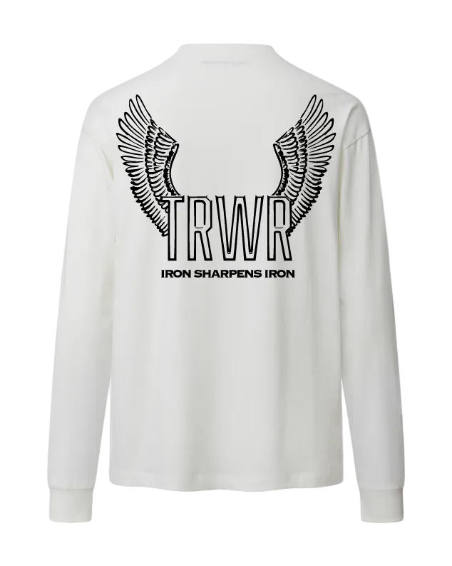 Iron Sharpens Iron Heavyweight Long Sleeve Back White