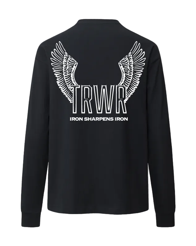 Iron Sharpens Iron Heavyweight Long Sleeve Back Black