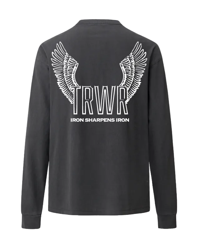 Iron Sharpens Iron Heavyweight Long Sleeve Back Charcoal