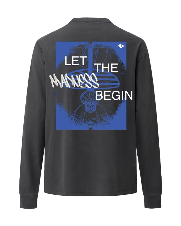 Madness Heavyweight Long Sleeve Charcoal  Back