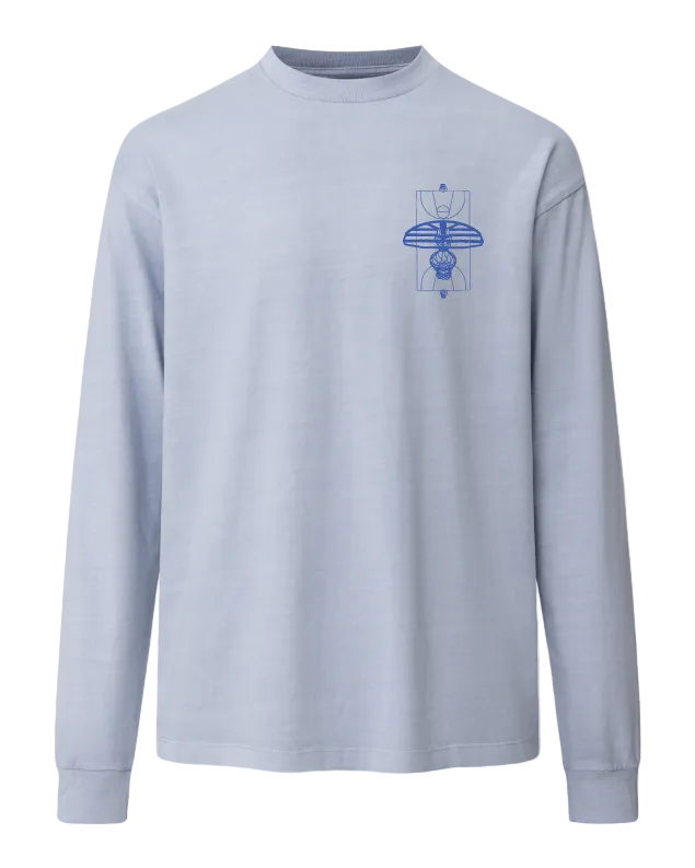 Madness Heavyweight Long Sleeve Light Blue Front