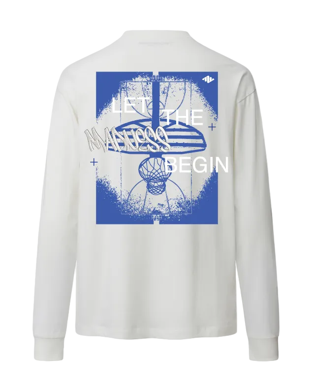 Madness Heavyweight Long Sleeve White Back
