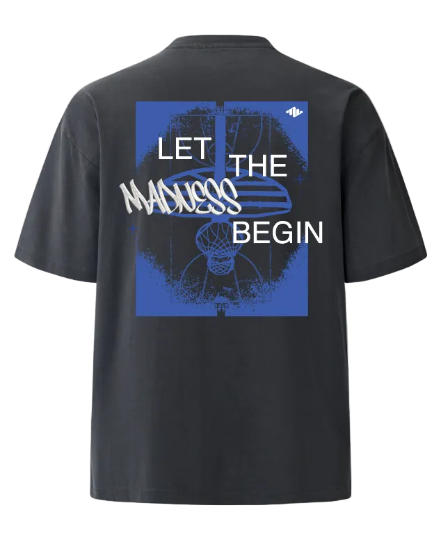 Madness Heavyweight Tee Charcoal Back