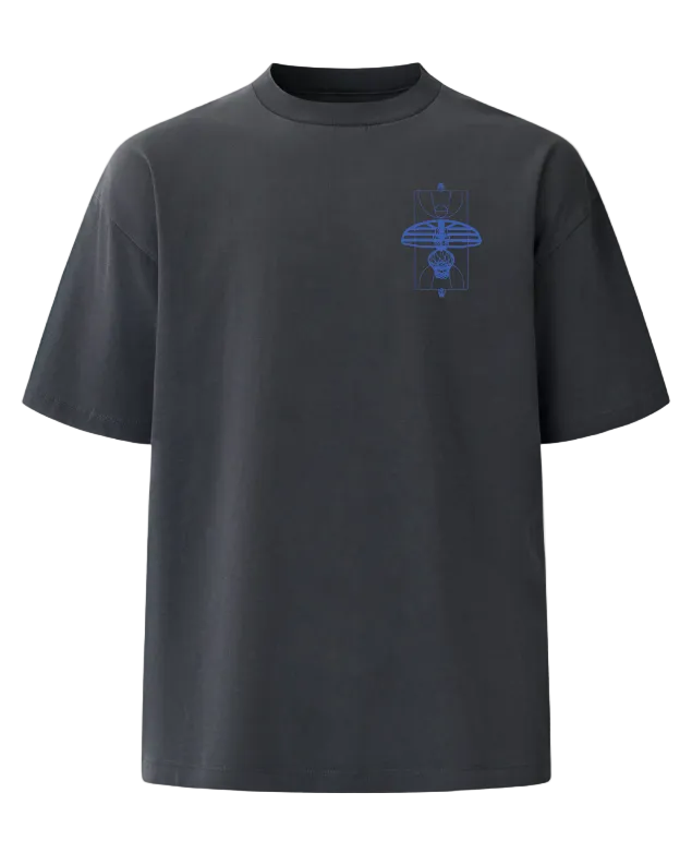 Madness Heavyweight Tee Charcoal Front