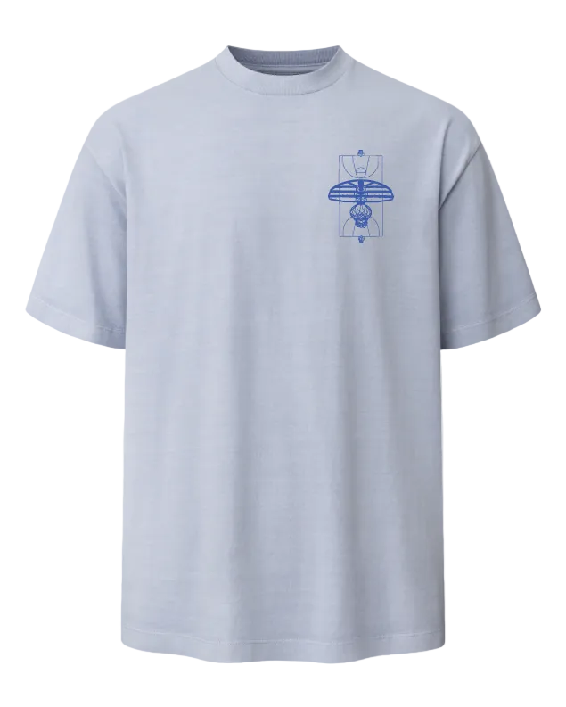 Madness Heavyweight Tee Light Blue Front