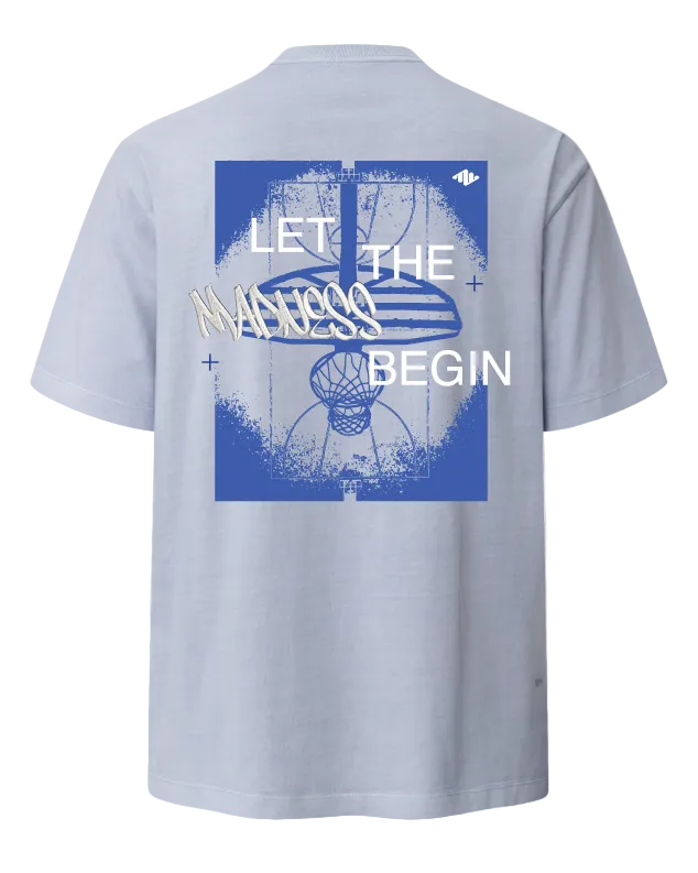 Madness Heavyweight Tee Light Blue Back