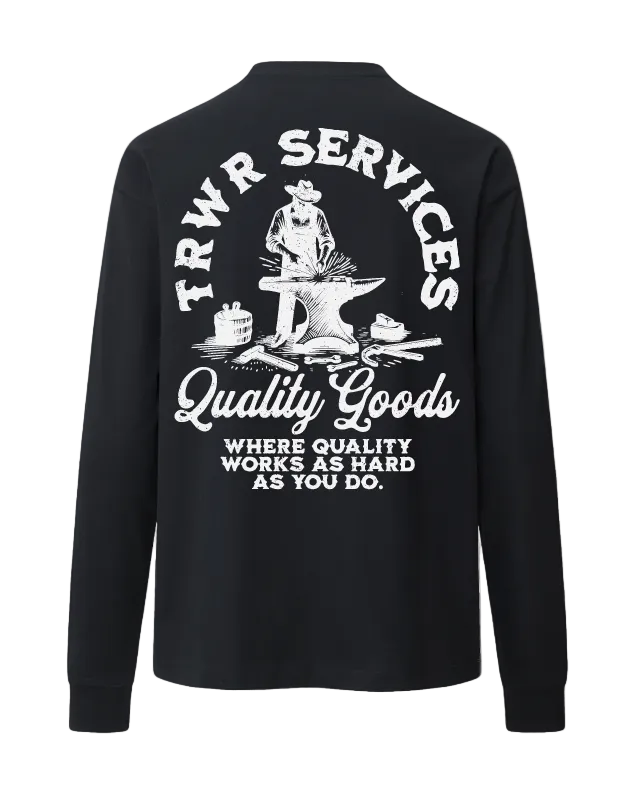 Quality Goods Heavyweight Long Sleeve Back Black
