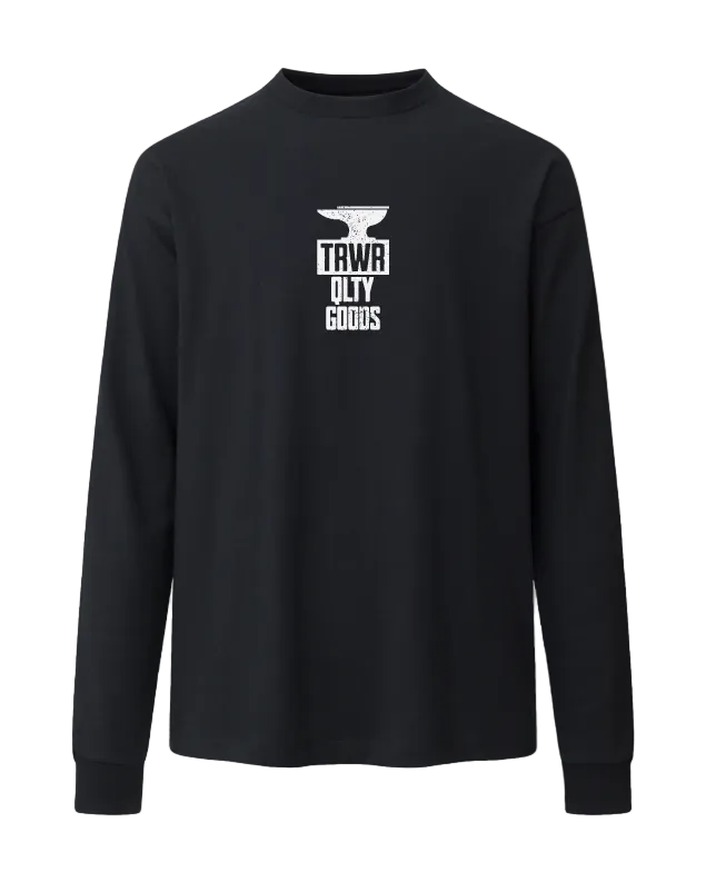Quality Goods Heavyweight Long Sleeve Front Black