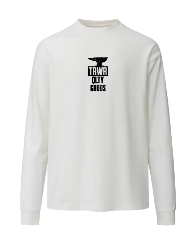 Quality Goods Heavyweight Long Sleeve Front White