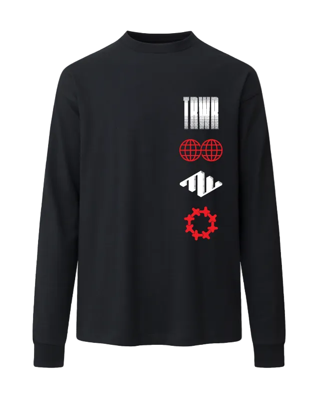 Truculture Heavyweight Long Sleeve Black Front