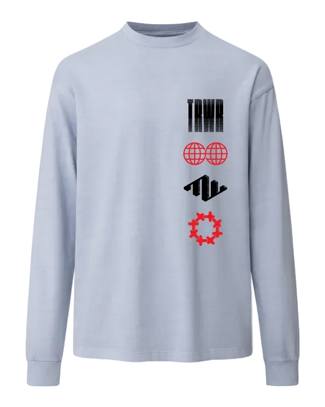Truculture Heavyweight Long Sleeve Light Blue Front
