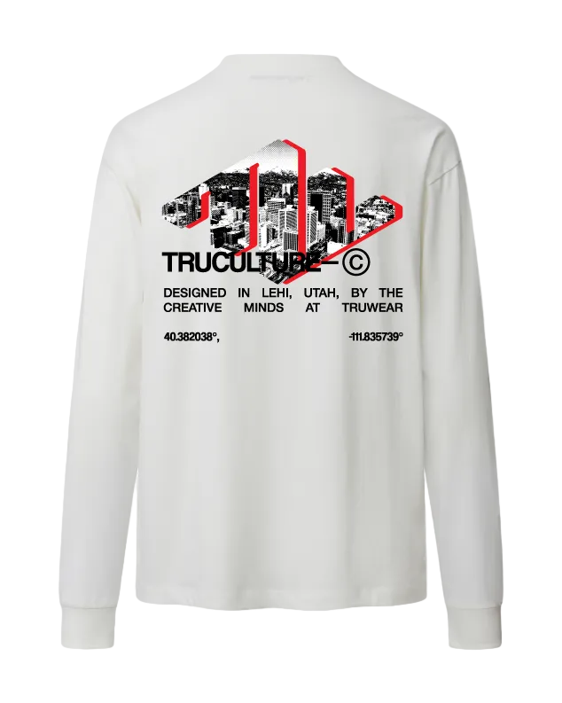 Truculture Heavyweight Long Sleeve White Back