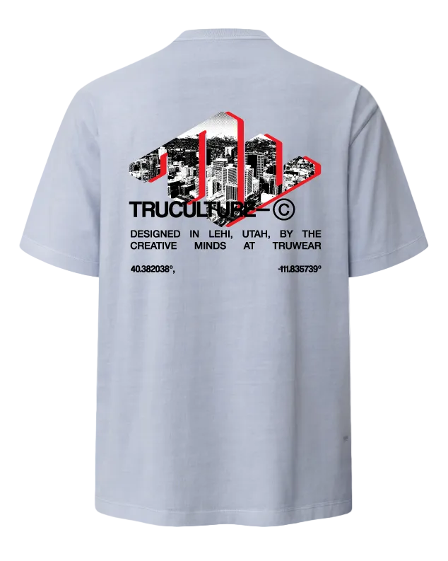 Truculture Heavyweight Tee Light Blue Back