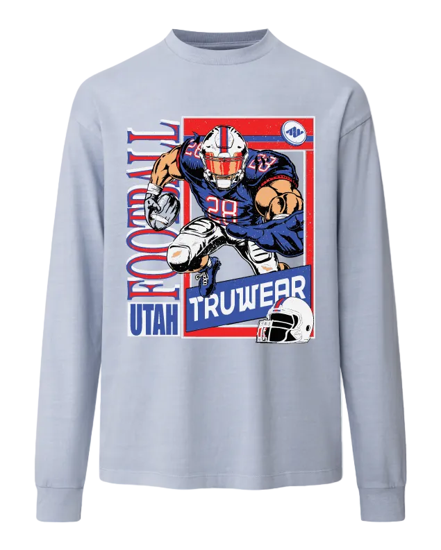 Truwear Football Heavyweight Log Sleeve Powder Blue