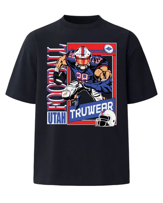 Truwear Football Heavyweight Tee Front Black