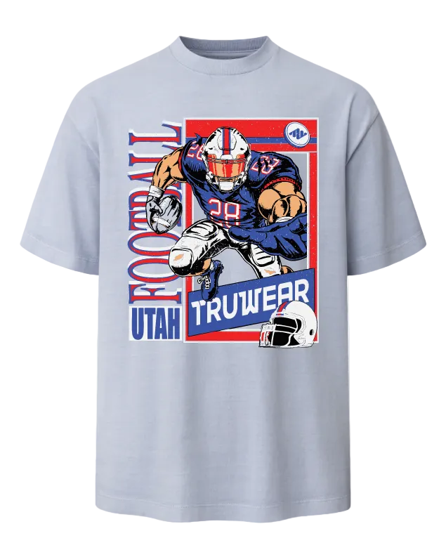 Truwear Football Heavyweight Tee Front Powder Blue