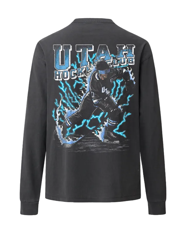 Truwear Hockey Heavyweight Long Sleeve Back Charcoal
