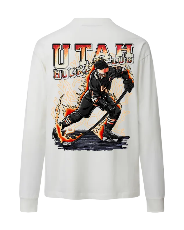 Truwear Hockey Heavyweight Long Sleeve Back Off White
