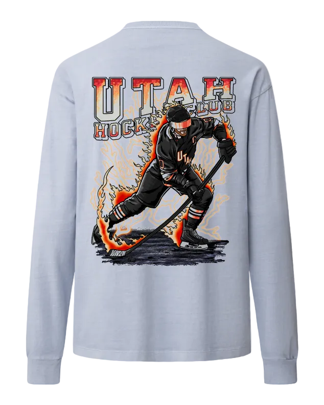 Truwear Hockey Heavyweight Long Sleeve Back Powder Blue