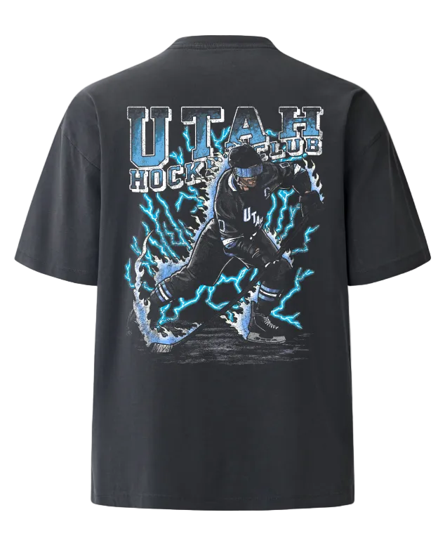 Truwear Hockey Heavyweight Tee Back Charcoal