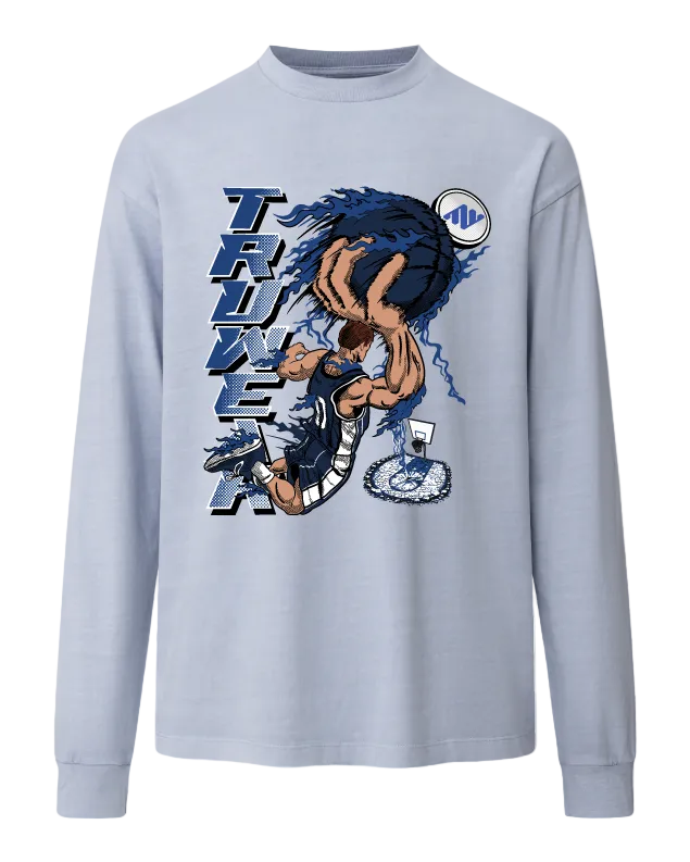 Truwear Slam Dunk Heavyweight Long Sleeve Front Powder Blue