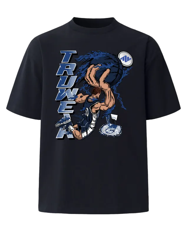 Truwear Slam Dunk Heavyweight Tee Front Black
