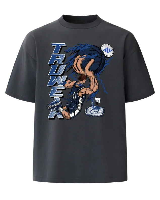 Truwear Slam Dunk Heavyweight Tee Front Charcoal