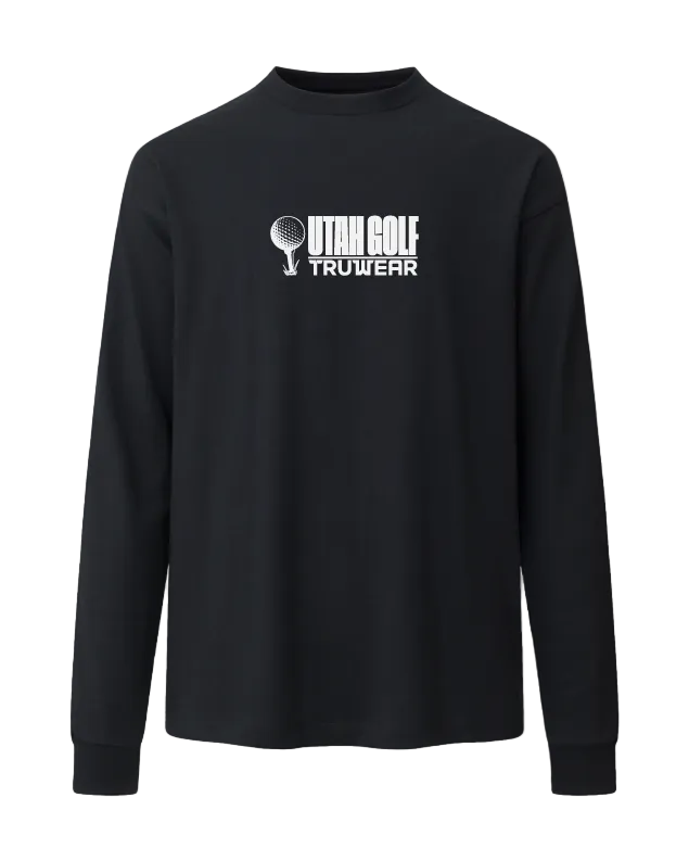Utah Golf Heavyweight Long Sleeve Black Front