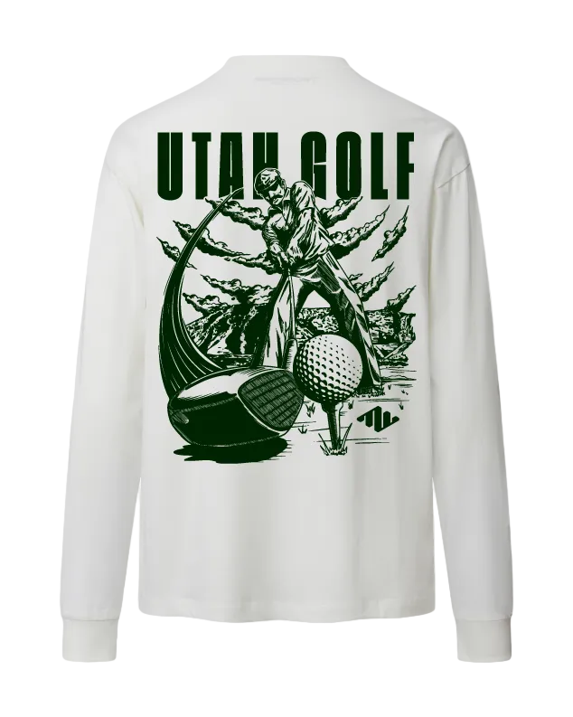 Utah Golf Heavyweight Long Sleeve Off White