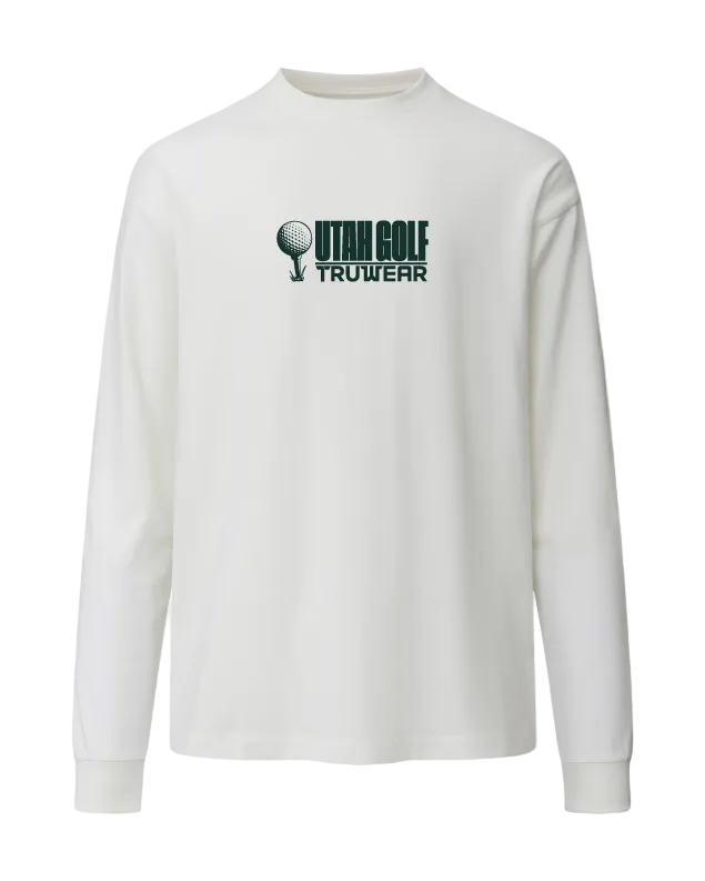 Utah Golf Heavyweight Long Sleeve Off White Front