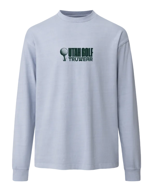 Utah Golf Heavyweight Long Sleeve Powder Blue Front